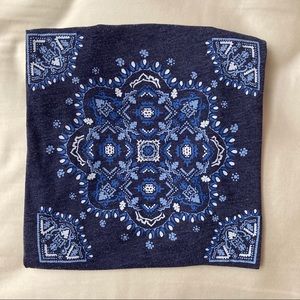 Hollister Blue Geometric Print Crop Top